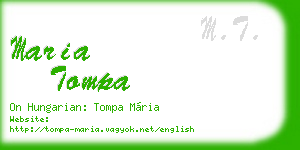 maria tompa business card